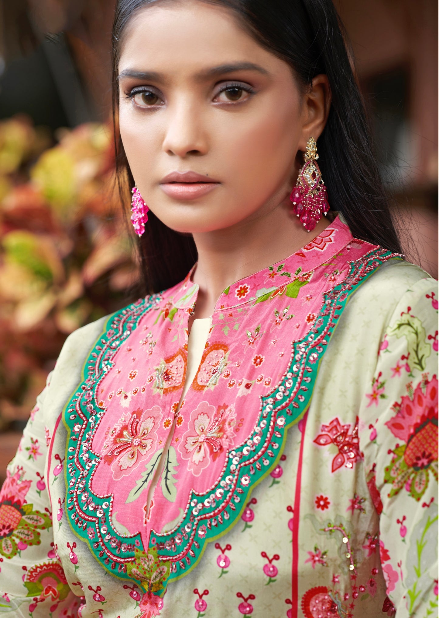 Beige Crepe Kurta & Pallazo