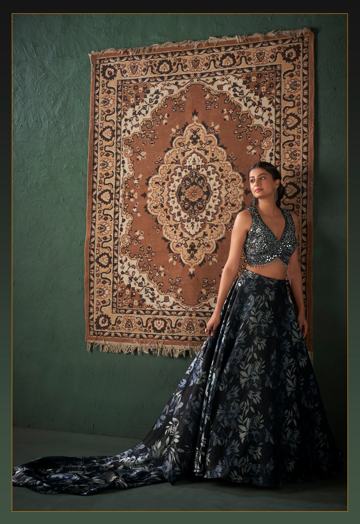 Glass Tissue Ghaghra Choli