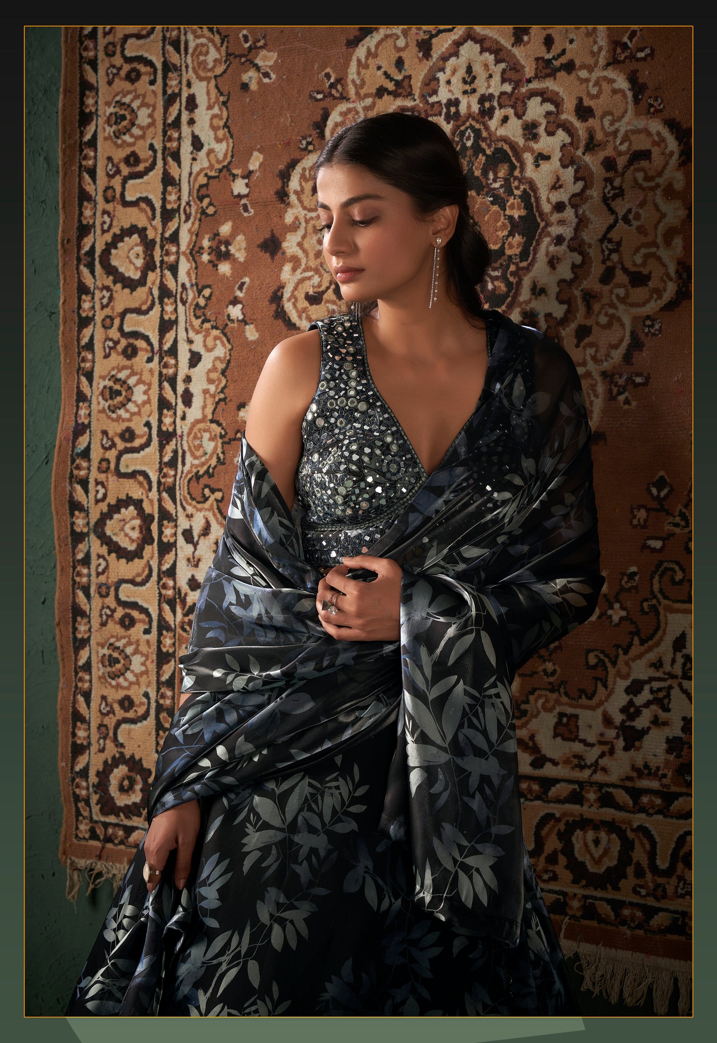 Glass Tissue Ghaghra Choli