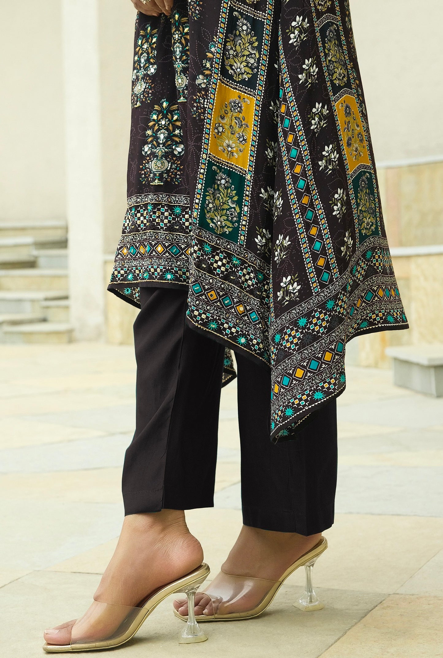Dark Coffee Crepe Dress