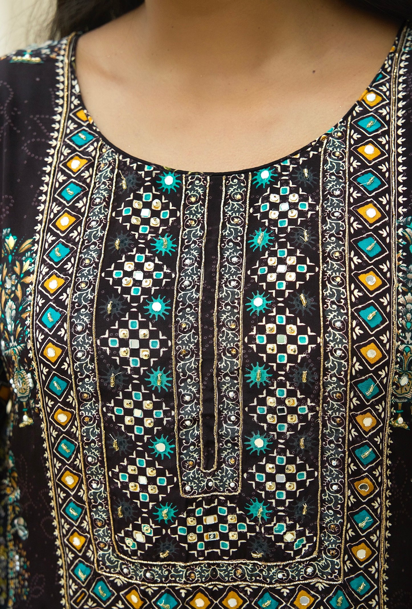 Dark Coffee Crepe Dress