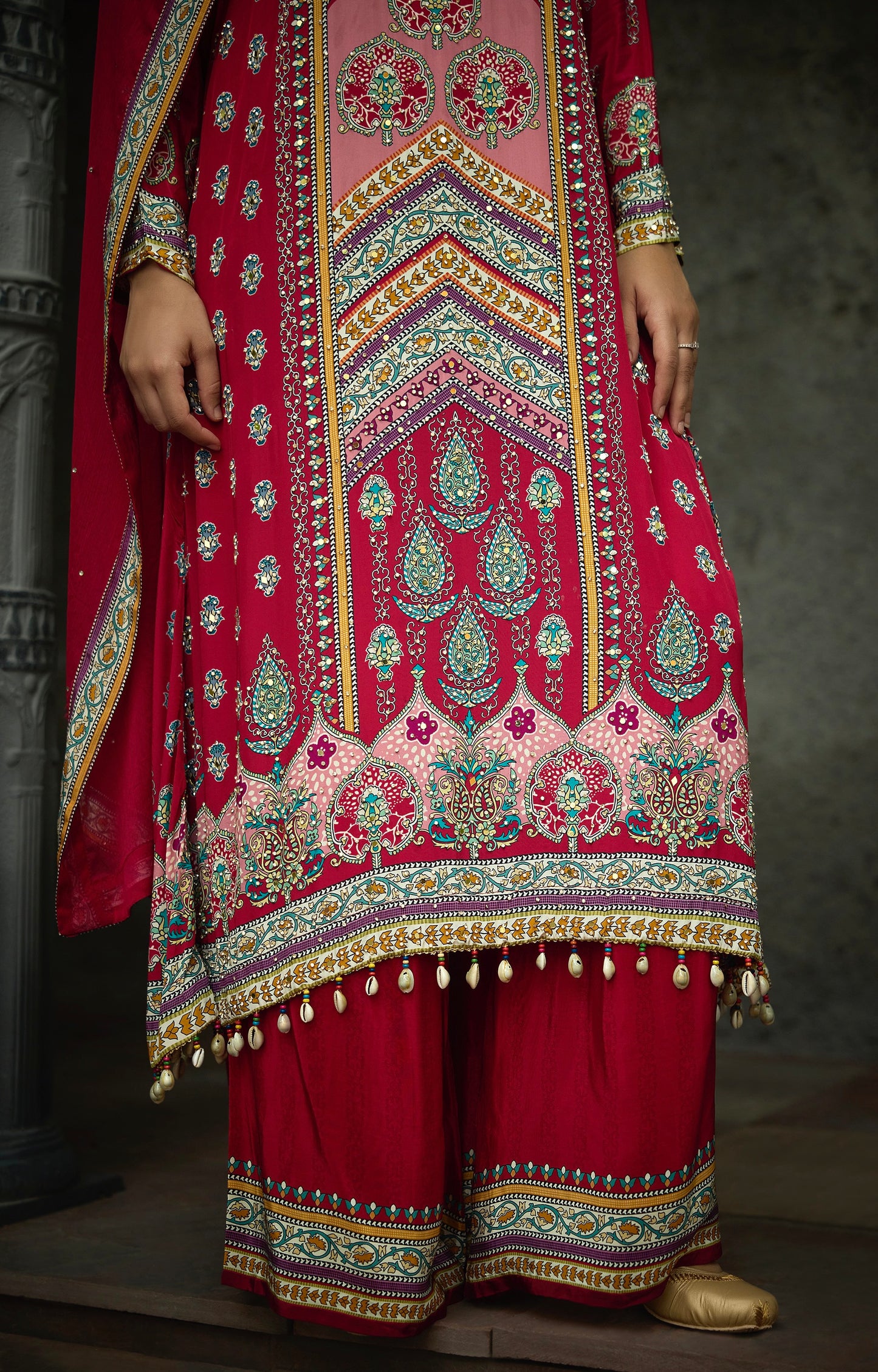 dark Pink A-line Dress