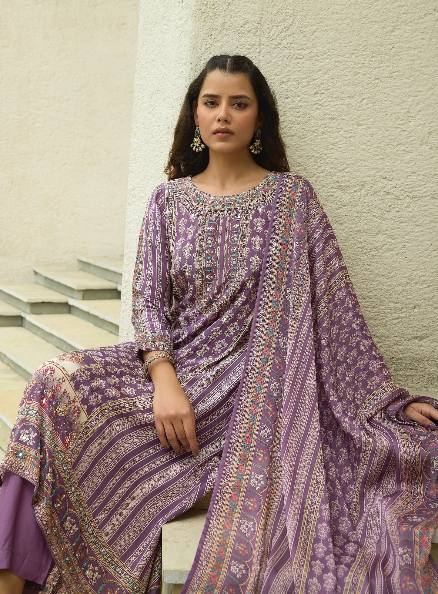 Lilac Crepe Dress