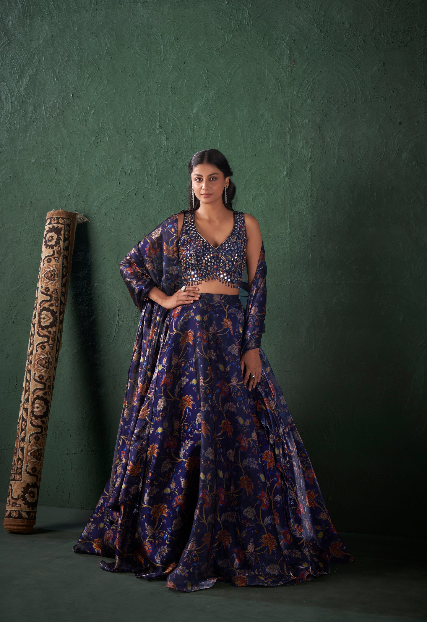 Glass Tissue Ghaghra Choli