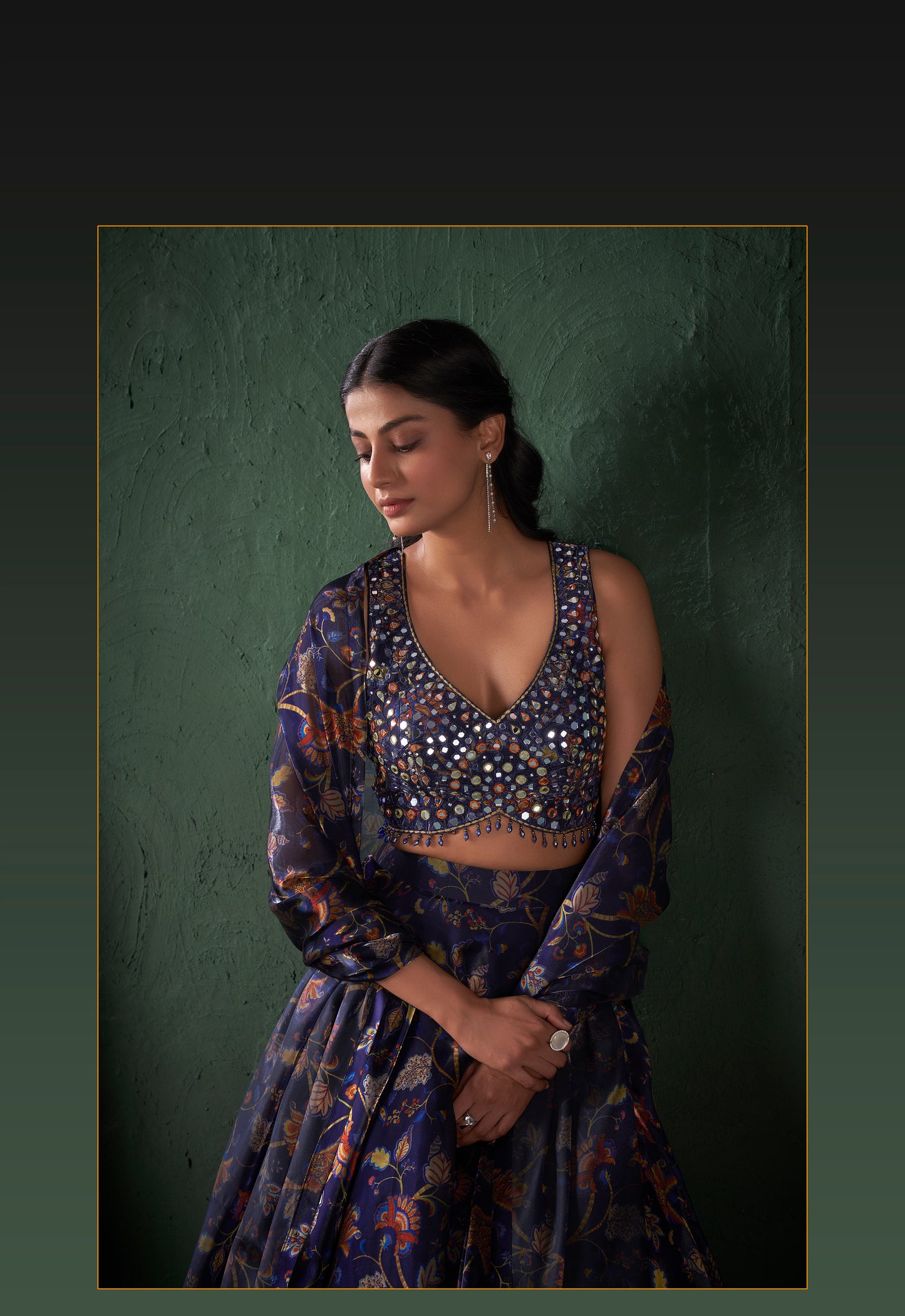 Glass Tissue Ghaghra Choli