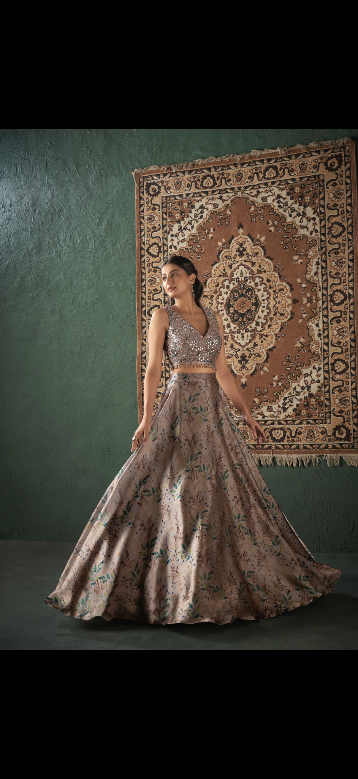 Glass Tissue Ghaghra Choli
