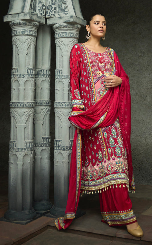 dark Pink A-line Dress