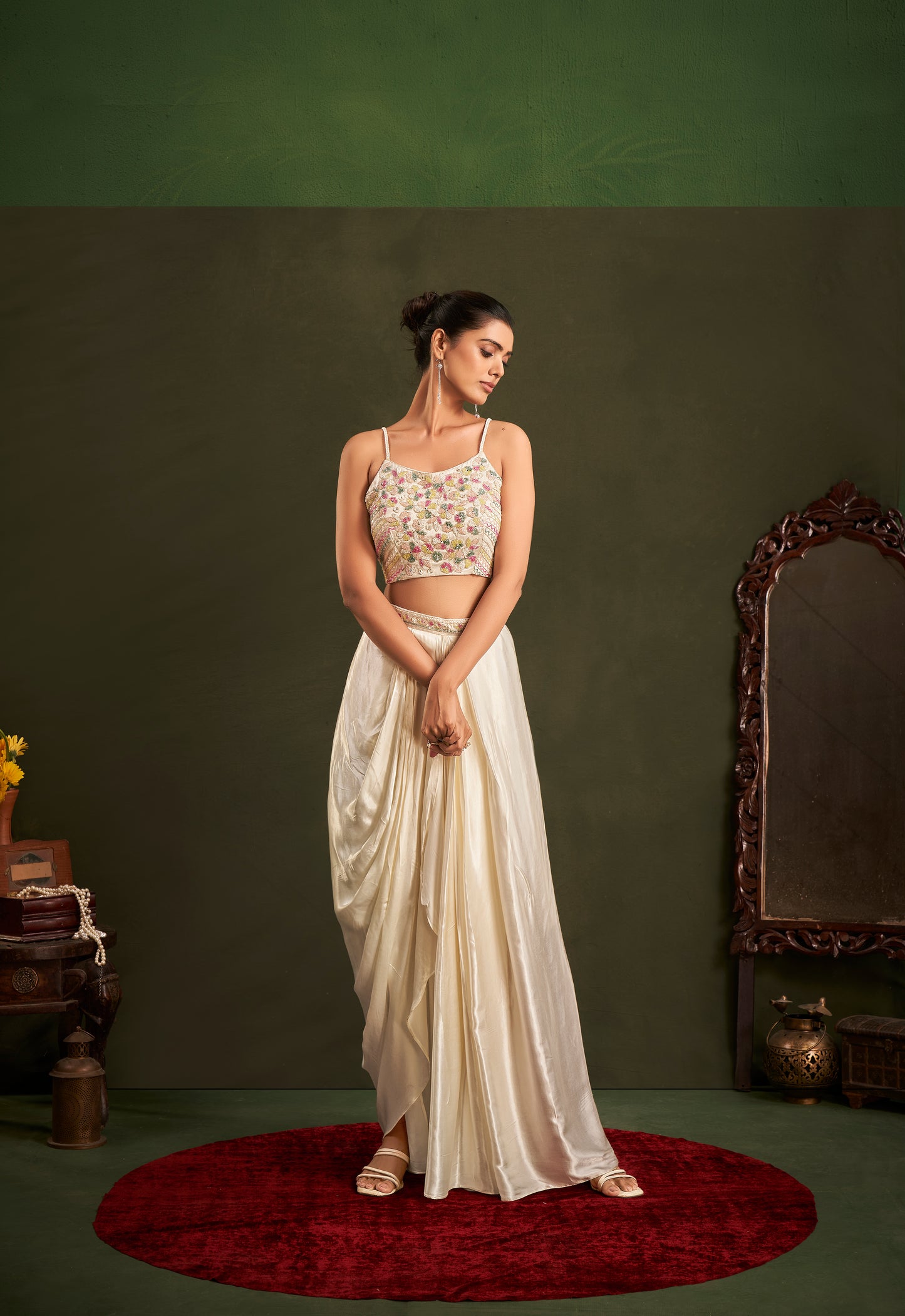 UMRAO - Crop Top Pallazo & Jacket