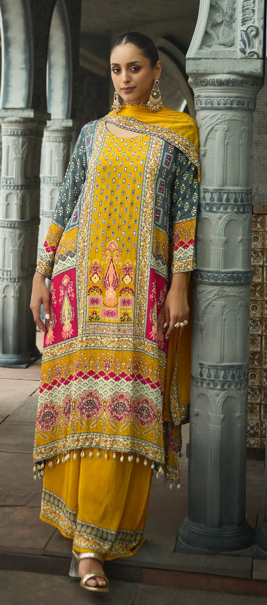 Mustard yellow A-Line Dress