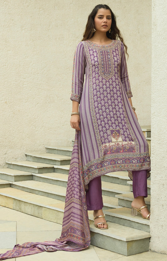 Lilac Crepe Dress