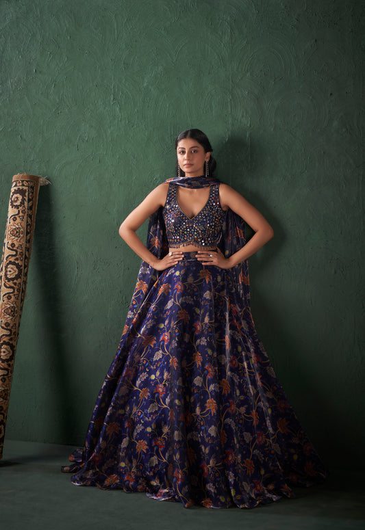 Glass Tissue Ghaghra Choli